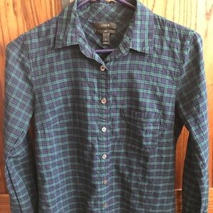 J. Crew Women’s “Crinkle” Boy Button-Down Shirt